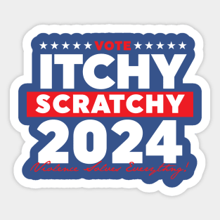 Itchy Scratchy 2024 Sticker